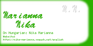 marianna nika business card